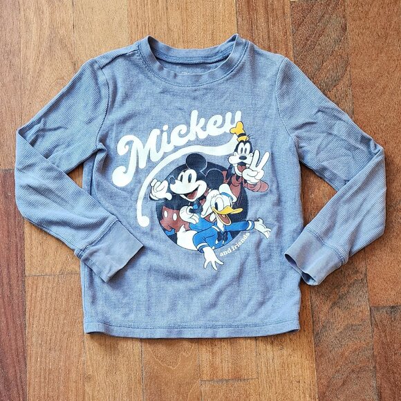 Disney Mickey Mouse/Donald Duck/Goofy Slate Blue Jersey Size 5T - Picture 2 of 9